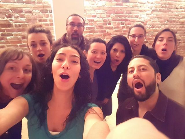 Groupe pendant un Cercle de Voix